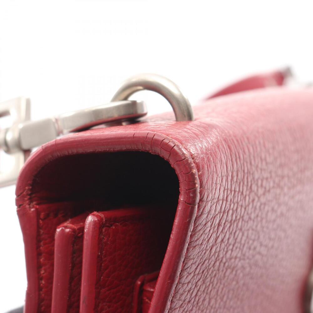 Saint Laurent Sunset Leather Red Shoulder Bag Paris - Picture 7 of 9